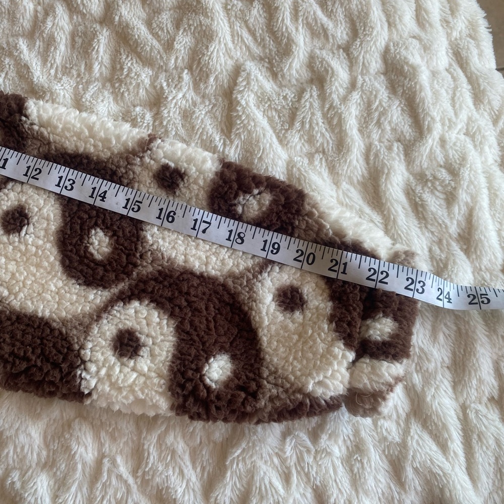 PacSun Brown and Cream Yin Yang Fleece Jacket women‎ size small - Picture 8 of 11